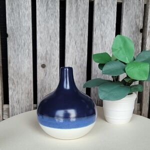 Target 2014 Blue & White Hand Dipped Ombre Ceramic Vase